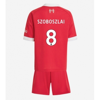 Liverpool Dominik Szoboszlai #8 Maglia Gara Casa Repliche 2025-26 Bambino Maniche Corte